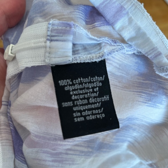 Calvin Klein top womens small shirt purple white lightweight short sleeve - Picture 5 of 5